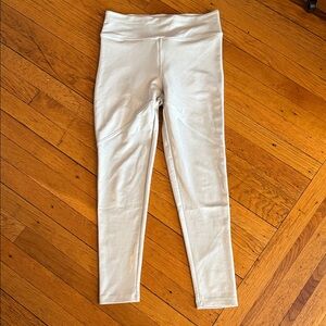 4506  NWOT Asos Silver Cream White High-Waist Hugh Shine Active Leggings - 10